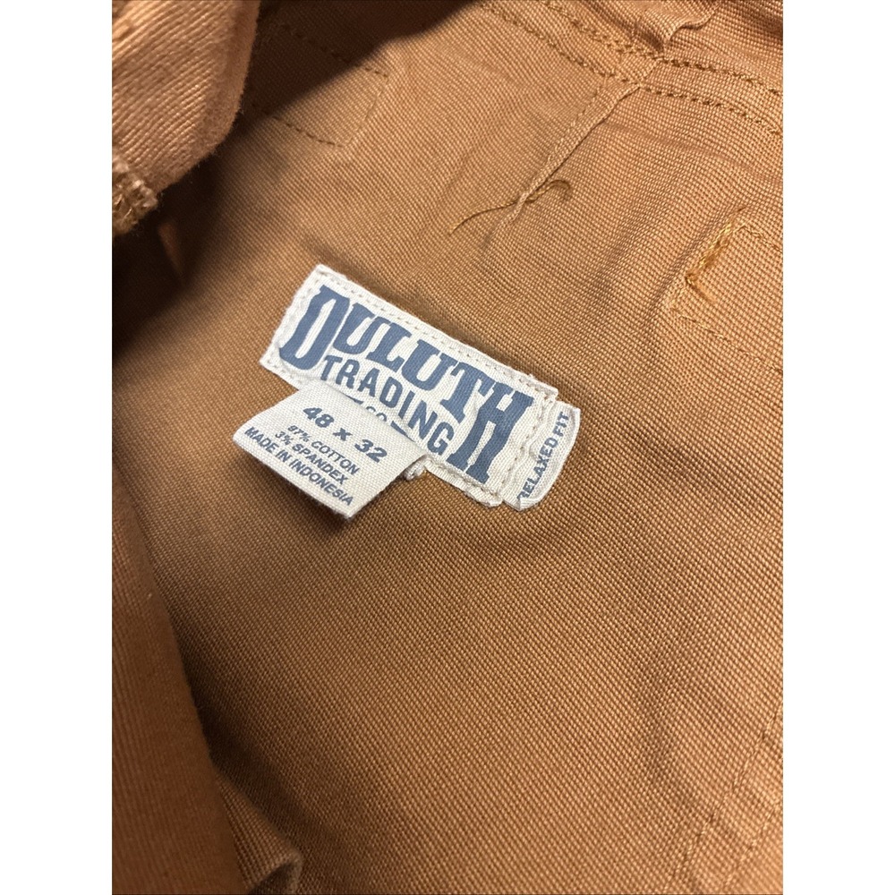 Mens Duluth Flex Fire Hose Relaxed Fit Cargo Pants Brown Fits 47x31 Tag 48x32, - Picture 12 of 14